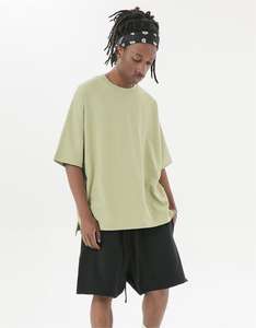 T-shirt personalizzata 100% di puro cotone a maniche a pipistrello fornitore di abbigliamento <span class=keywords><strong>da</strong></span> uomo oversize t-shirt con logo t-shirt peso massimo - Product Image 2