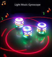 Vente en gros 2024 Mini LED Music Fidget Spinner Funny Flash Top pour adultes et enfants, jouets anti-stress en plastique