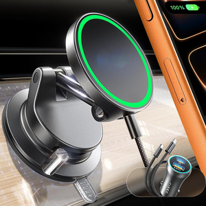 Soporte Magnético Universal para Teléfono de Coche con Carga Inalámbrica de 15W y Altura Ajustable para Montaje en el Tablero - Product Image 6