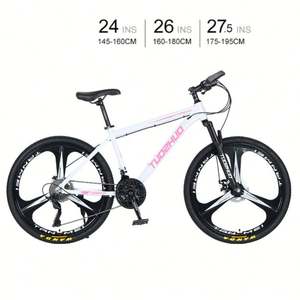 Vélo de montagne pour hommes - 26 pouces, double suspension, Dirt Jumper, VTT pour la conduite hors route et sur sentier |   Cadre en aluminium/acier haute performance - Product Image 6