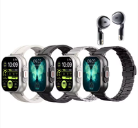 Reloj Inteligente de Silicona y Acero de Primera Calidad, Auriculares TWS 2 en 1 con Bluetooth, Pantalla Táctil Completa de 2 Pulgadas, Llamadas, Música, Deportes, Monitoreo de Salud