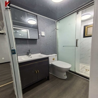 Maison conteneur préfabriquée de luxe moderne en acier de 20/30/40 pieds, extensible avec salle de bain et cuisine, idéale pour les villas