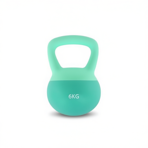 6kg Two-Color PVC <b>Kettlebell</b> in Green Dual-Color Design for Enhanced Visual Appeal - Product Image 1