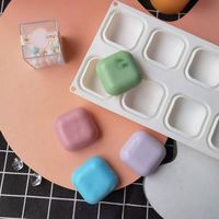 Moule carré en silicone pour gâteau mousse au chocolat, outil de cuisson, moule carré pour savon DIY, résistant au four