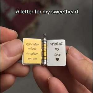 Collana con Libro e Stella <span class=keywords><strong>per</strong></span> Figlia/<span class=keywords><strong>Figlio</strong></span>, Regalo di Compleanno, Gioiello di Laurea, Simbolo d'Amore - Product Image 6