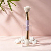Ensemble de pinceaux de maquillage 6 pièces à double embout, couleurs macaron, poils synthétiques pour le visage, le blush, le fond de teint, le correcteur, les ombres à paupières, personnalisable