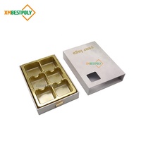 Boîte à tiroir en papier personnalisée de luxe pour 6 chocolats, emballage rigide en carton, boîte cadeau pour bonbons Birgadeiros, truffes