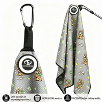 Serviette de golf gaufrée personnalisée avec logo magnétique en microfibre pour caddie