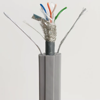 Câble d'ascenseur plat F/UTP CAT6 CCTV, conducteur en cuivre avec isolation en PVC, basse tension 300V