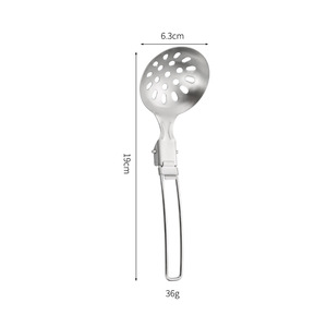 Portable 304 Stainless Steel Folding Frying Spatula OEM Brand Outdoor <strong>Camping</strong> <strong>Kitchen</strong> Tableware Barbecue Picnic Hiking Travel - Product Image 5