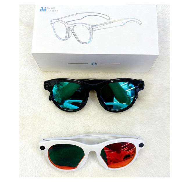 Factory Smart AI Glasses with 2000W HD Camera Flashlight Take Photo Al Voice Recording Translation WIFI Smart Wearable Headset