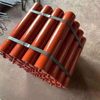 Ensemble de rouleaux à rainures pour convoyeur minier d'occasion, acier au carbone, série triple, accessoires, rouleau tampon lourd, tambour de rouleaux parallèles