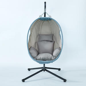 Sillón Colgante de Hierro Moderno Personalizado para Jardín/Patio, Cesta Colgante Metálica, Columpio, Nueva <span class=keywords><strong>Hamaca</strong></span> <span class=keywords><strong>Reclinable</strong></span>, Sillón Mecedor para Balcón Exterior - Product Image 3