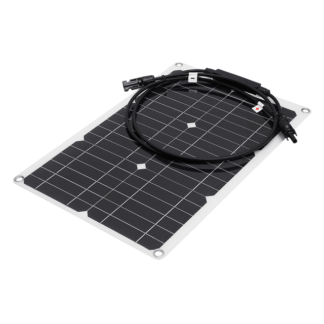 20W 18V Portable Solar Panel Kit, Waterproof Flexible Solar Panel with Solar Connector to Charge 12V Car Battery RV Yacht
