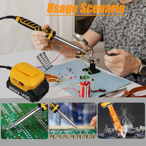 สถานีบัดกรีไร้สายสําหรับ M-akita 20V <span class=keywords><strong>Max</strong></span> Li-Ion แบตเตอรี่,จอแสดงผล LCD หัวแร้งชุดสถานีสําหรับ DIY,ซ่อมเครื่องใช้ไฟฟ้า - Product Image 4