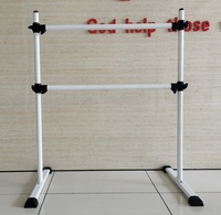Barre de danse double autoportante réglable en hauteur, portable, en métal, pour l'entraînement de ballet à domicile, barre d'étirement pour danseurs