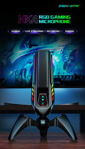 Streaming Gaming Computer Micrófono USB PC Condensador RGB Light Micrófono <span class=keywords><strong>para</strong></span> grabación de video Youtube Studio - Product Image 2