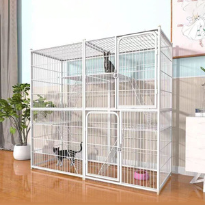 Gabbia per Gatti Villa per Gatti da Interno ed Esterno Lussuosa e Confortevole in Metallo con Rete in Ferro Smontabile per Cani e Gatti - Product Image 4