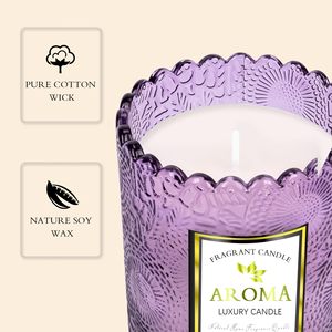 น้ำมันหอมระเหย ขวดแก้วสีม่ว<span class=keywords><strong>ง</strong></span>หรูหรา กลิ่นหอมจากขี้ผึ้งถั่ว<span class=keywords><strong>เห</strong></span>ลืองธรรมชาติ ทำด้วยมือ ติดทนนาน กลิ่นผลไม้ทันสมัย ช่วยผ่อนคลายความเครียดและปรับอารมณ์ - Product Image 5