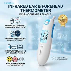 Fonction d'étalonnage COCET Lectures de température précises Thermomètre numérique médical d'oreille <span class=keywords><strong>professionnel</strong></span> - Product Image 1