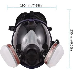 Masker wajah, <span class=keywords><strong>Respirator</strong></span> pelindung kimia lukisan semprot masker <span class=keywords><strong>Gas</strong></span> penuh tahan debu dipoles profesional - Product Image 4