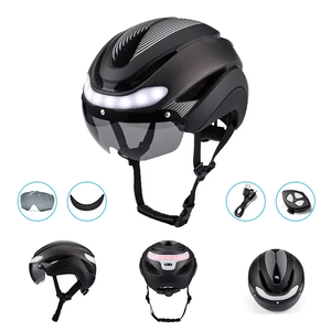 Casco CE/CPSC/ASTM/GB con indicatori di direzione, per guida su strada, notturna e per pendolari urbani, con segnali di avvertimento - Product Image 2