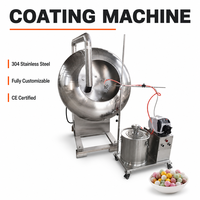 Machine à enrober le sucre électrique commerciale, cuve de revêtement en acier inoxydable chauffante pour usine de chocolat et de bonbons