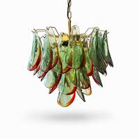 Lustre moderne de luxe en fer et verre de Murano fait main, plusieurs couleurs, luminaires suspendus et lustres