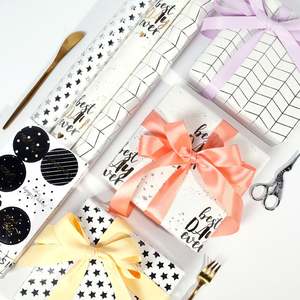 Wholesale 80g Birthday Hot Stamping Art <b>Paper</b> <b>Tissue</b> 43*300cm Gift Luxury Custom Packaging <b>Wrapping</b> <b>Paper</b> Roll - Product Image 3