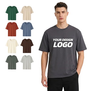 Heavyweight 260gsm 100% Cotton Short Sleeve Men's T-shirt Custom Logo Wholesale High Quality Blank Oversized low price T Shirts - Product Image 1