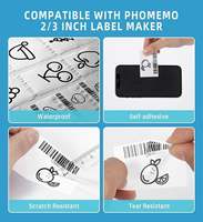 Imprimante d'étiquettes thermique Bluetooth portable de 3,14 pouces - Largeur d'étiquette de 20 à 80 mm pour les vêtements, l'envoi postal et les étiquettes d'adresse