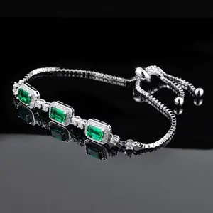 Neue hochwertige S925 Silber Charms DIY Armbänder Family Lab erstellt Smaragd für immer Liebe Schlangen kette Perlen Frauen Schmuck