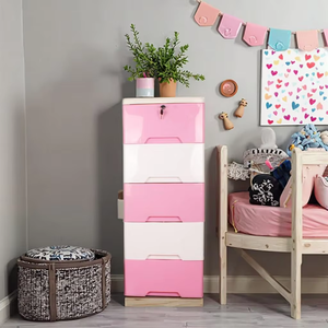 Cajones de almacenamiento modernos de plástico de 5 capas para niños, sala de estar, armario para bebés - Product Image 1