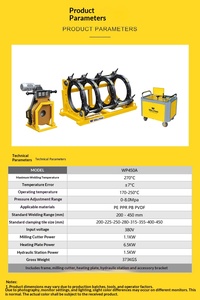 Máquina de Soldadura por Termofusión de Tuberías de PE de Cuatro Anillos YSLANDSCAPE WP450A, Semiautomática, Accionamiento Hidráulico, 4.75kW, Refrigerada por Aire - Product Image 6