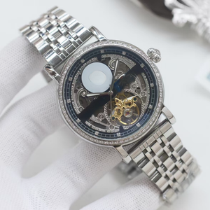 Montre mécanique de luxe pour homme, bracelet en acier inoxydable, verre saphir, résistance à l'eau 30 bars, style sport minimaliste - Product Image 2