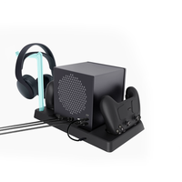 Dudukan Pengisi Daya Kipas Pendingin untuk Mesin Steam, Gantungan Headset dengan Lampu Ambient untuk Tempat Penyimpanan Kontroler Steam