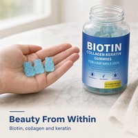 Gummies OEM Multi-Collagène Biotine Kératine pour le Bien-être, Croissance Capillaire, avec Biotine et Vitamines