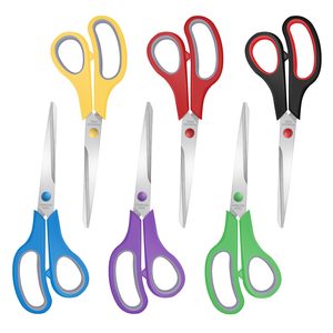 Ciseaux multifonctionnels en acier inoxydable multicolores de 8 pouces, OEM, pour le bureau, les étudiants, la papeterie, la couture, la coupe du papier - Product Image 1