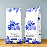 YOUYI Sachet de café en plastique à fond plat avec valve et fenêtre, haute opacité pour torréfacteurs de café en petites séries, qualité alimentaire sans BPA