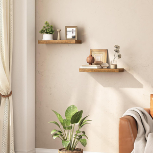 ชั้นวางของแบบแขวน<span class=keywords><strong>2</strong></span>ชุดพร้อมที่ยึดผนังที่มองไม่เห็นชั้นวางของแบบลอยสำหรับตกแต่งผนัง - Product Image 4