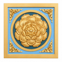 Plaque de plafond en aluminium à motif de lotus personnalisé, plafond décoratif antique pour l'intérieur des salles de temples bouddhistes