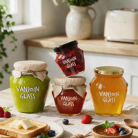 Pot en verre vide Orcio avec couvercle de 106 ml, 212 ml, 314 ml, 370 ml pour confiture, miel, cornichons, sauce, mise en conserve, stockage alimentaire, emballage