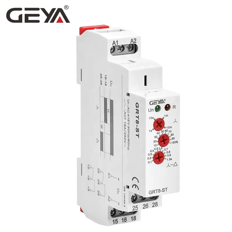 GEYA Новый GRT8-ST 415V задержка на двигатель Звезда Треугольник таймер реле 16A 230V 400V 415V