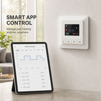 Thermostat intelligent TELIN AC504 pour chauffage par le sol, programmable 7 jours, système hydronique, vanne anti-condensation