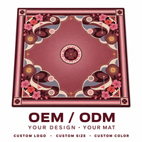 Tapis de Mahjong en Caoutchouc de Haute Qualité RISING, Antidérapant, Résistant à la Saleté, Silencieux, Design de Tapis de Jeu, Style Américain, Pliable