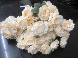 وردي وأبيض مظلل عالي الجودة وردي وأبيض اللون 24 وردة برأس ذهبي وأبيض - Product Image 2