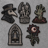 Patchs brodés APEX Mad Science, logo personnalisé, motif Halloween, à coudre ou thermocollants, patchs brodés d'usine