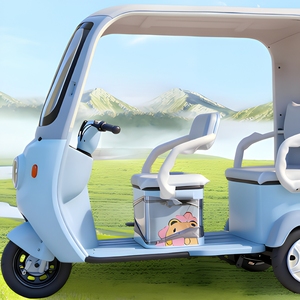 Triciclo Familiar de Tres Ruedas con Opciones de Color Personalizables y Techo, Capacidad para Pasajeros, Capacidad para Acomodar Cómodamente hasta 2 Pasajeros - Product Image 5