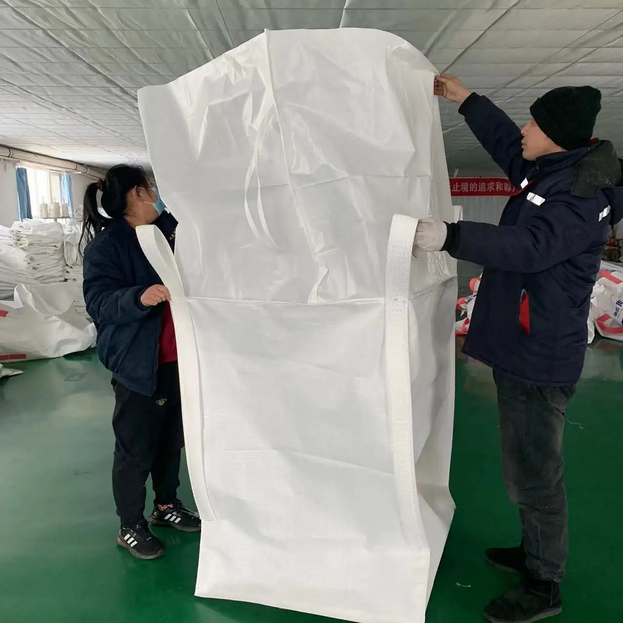 Hesheng saco grande de plástico para venda, saco grande de 2 toneladas, saco grande de plástico grande com embalagem personalizada, saco grande de descarga de grande volume de 2.000kg, saco grande de plástico para uso comercial