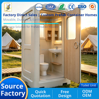 Cabine de toilettes préfabriquée moderne et portable, vente chaude de notre usine chinoise, pour usage extérieur en appartement ou parc, stock disponible en Australie, nouveauté
